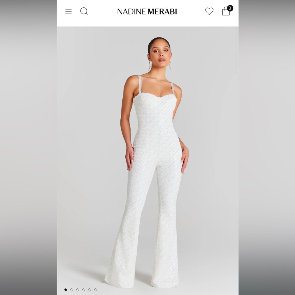 New with tags: Hailey white jumpsuit